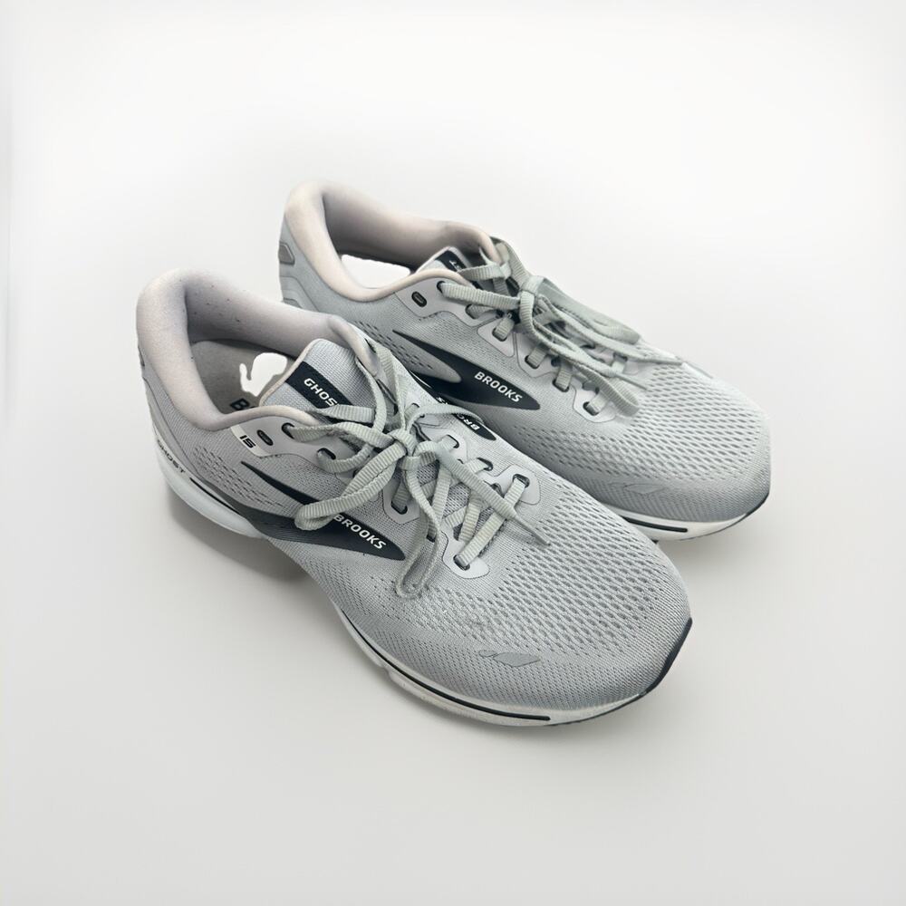 Brooks Ghost 15 Alloy Oyster Black Mens Running Shoes 11 4E Extra Wide